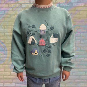 [SOLD] Vintage 90s Northern Treasures Embroidered Double-Layered Collar Crew